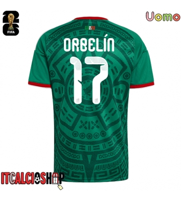 Messico Orbelin Pineda #17 Prima Maglia Mondiali 2026 Manica Corta